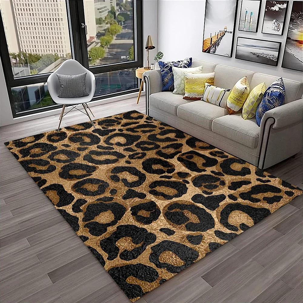 Leopard Print Carpet Rugs Living Room Floor Mats Bedroom Decor Carpets for Bed Room Carpets for Living Room Decoration Maison