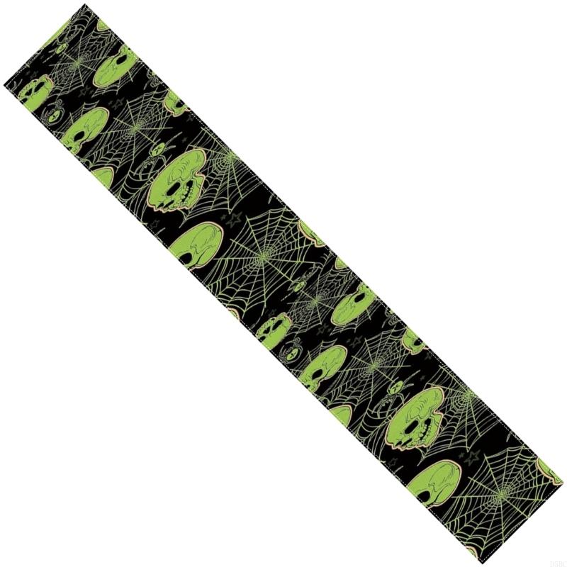 

Halloween Table Cover Spooky Pumpkin Skull Design Holiday Table Runner Decors 33 by 183