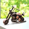 Metal Motorcycle Model Motorcycle Sculpture Vintage Style Figure Decoration Crafts Ornament for Home Desk Office Kids