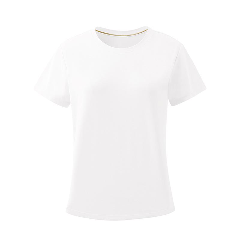 

Women s Short-Sleeve Quick-Dry UV Protection Solid Round Neck T-Shirt - Summer 2025 XXL белый
