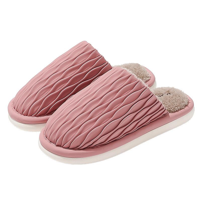 Cotton Slippers Spring and Autumn Winter Home Use Indoor Non-slip Home Warmth Couple Winter Plush