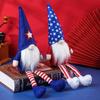 Creative Independence Day Gnome Doll Figurine With Patriotic Hat And Legs For Festive Decor