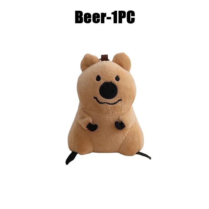 Adorable Plush Animal Hood Keychain DIY Craft Kit Christmas Gift Making Supplies Festive Animal Hat Decor