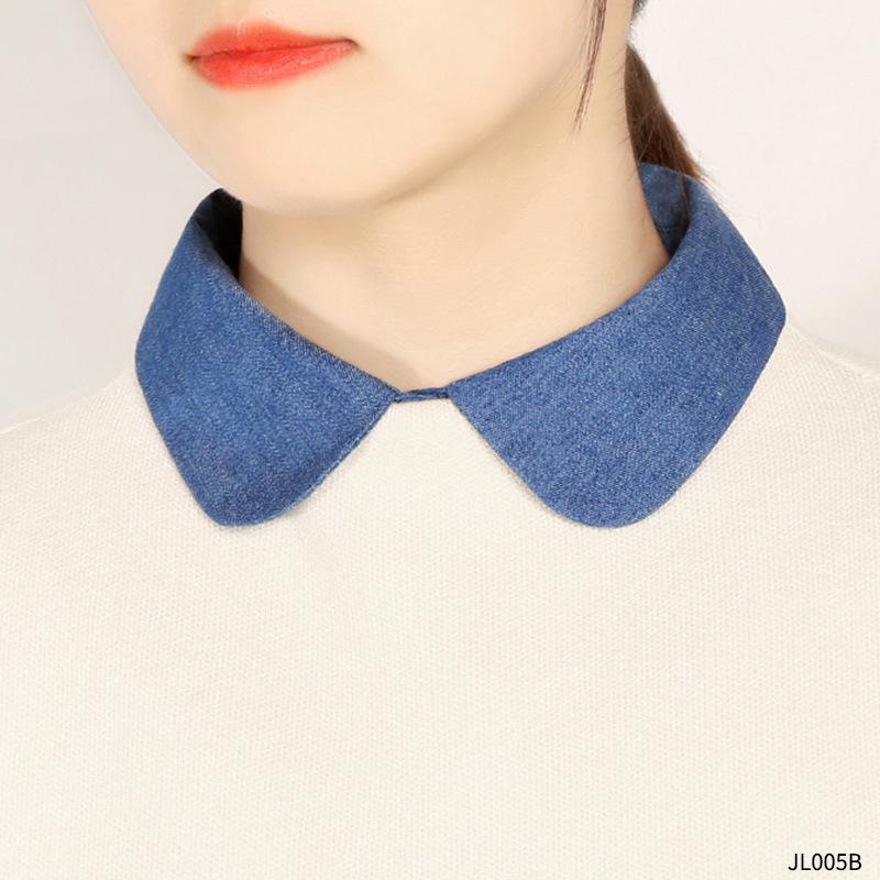 Children's Versatile Denim Dickey Faux Collar for Sweaters and Ladies - Multifunctional Pointed Collar Decoration