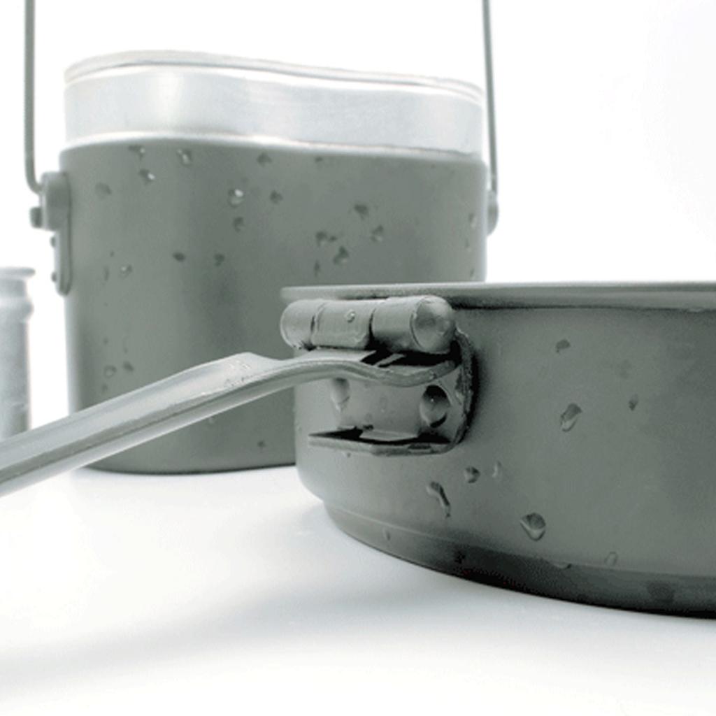 Militär Matskål Multifunktionell Rätt Storlek Aluminiumlegering Bärbar Militär Matlåda för Utomhus