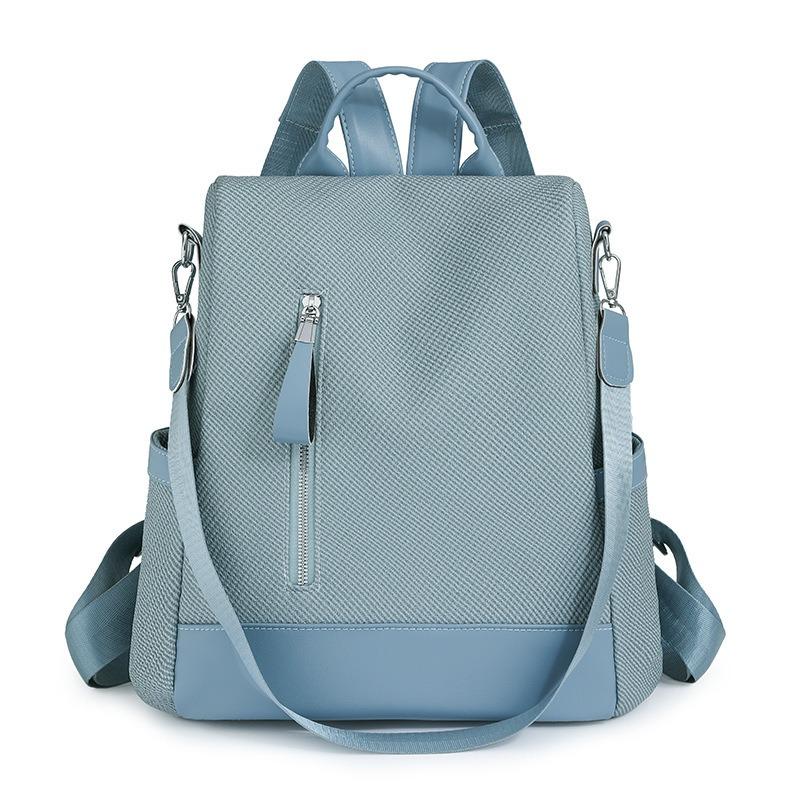 Fashionable Soft Leather Large-capacity Travel Backpack, Dual-purpose Single-shoulder Schoolbag Casually
