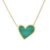 18K Gold-Plated Heart Necklace for Women - Versatile Sweater Chain, Titanium Steel Jewelry