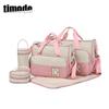 Waterproof 5-Piece Mom and Baby Travel Bag Set: Multifunctional, Large Capacity