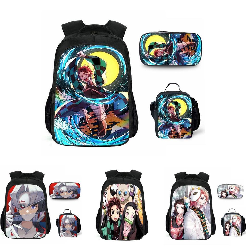Large Capacity Demon Slayer Kimetsu No Yaiba Backpack With Durable Material And Stylish Design