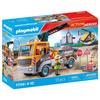 Playmobil 71750 Construction Truck with Crane, Worker & Accessories, Action Heroes, Construction, 55 Pieces, From 4 Years