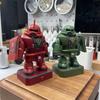 Anime Green/Red Fat Zaku Q Version Magnetic Assembly Action Figures Model Kit Collectible Mech Desktop Ornament Decor Toys Gifts