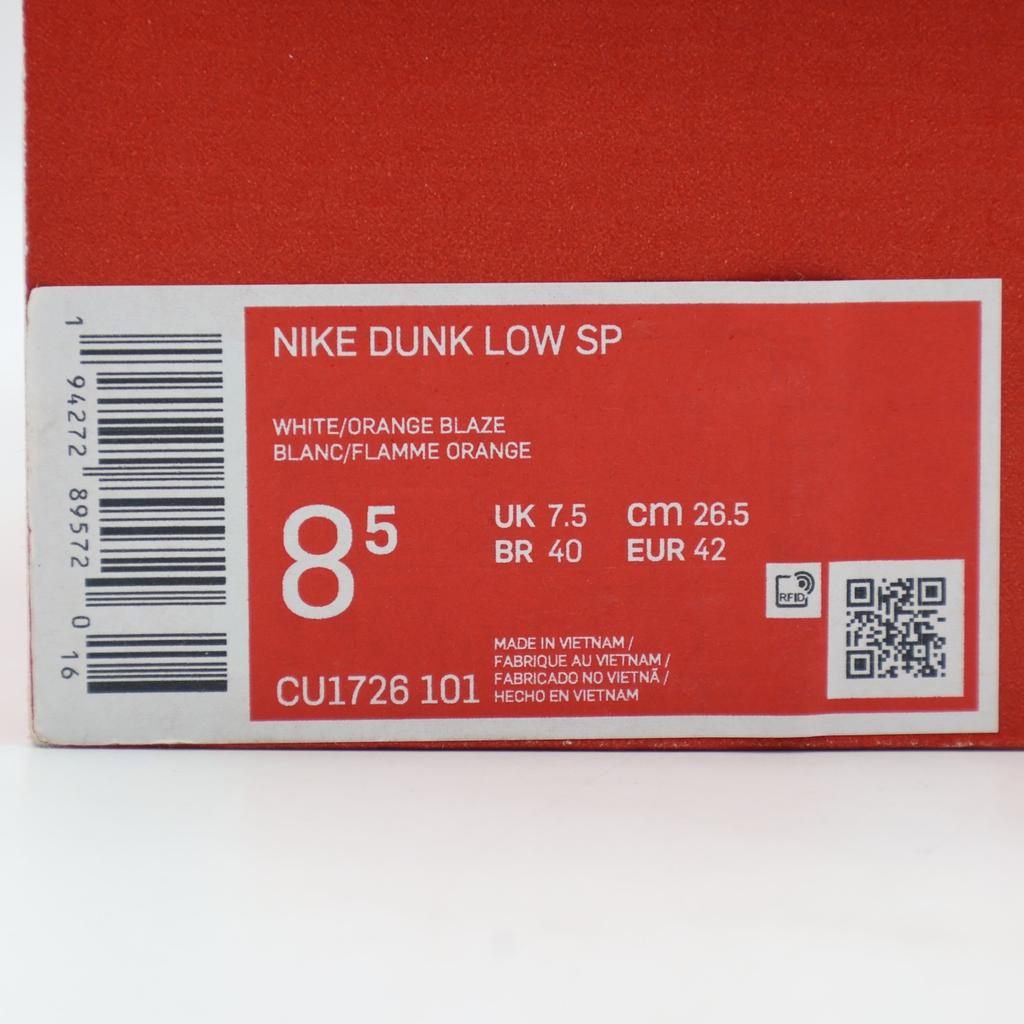 CU1726-101 Nike Dunk Low SP Syracuse White Orange (Men's)