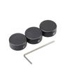 Guitar Effect Footswitch Hats for Effects Secured with 3 Wrench Set Caps, Pedals, Screws, Included, 3-Piece (Black)