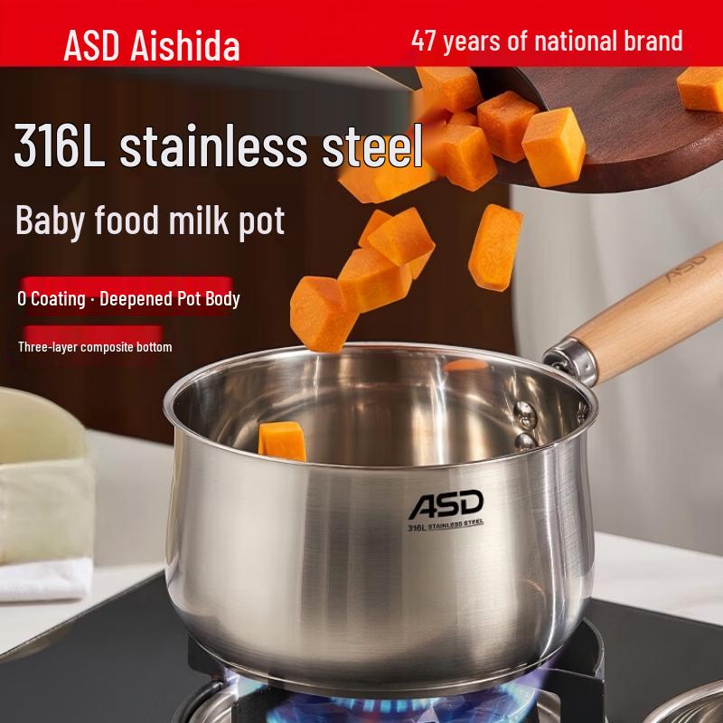 ASD 316L Stainless Steel Baby Food Milk Pot