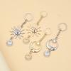 Delicate Sun/Moon Bag Charm Versatile Key Holder Decorative Accessory Trendy Bag Pendant Metal Material for Daily Party