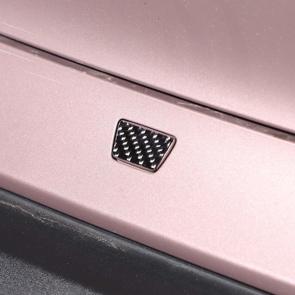 For Porsche Taycan    2022 Soft Carbon Fibre Car Tail Door Button Cover Trim Sticker Car