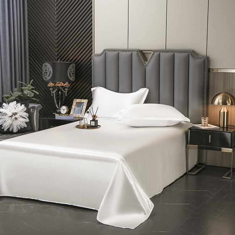 High End Satin Sheets, Soft And Comfortable Solid Color Sheets, Luxurious Single And Twin Bed Sheets
