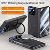 With Magsafe Magnetic Metal Holder Tempered Glass Film Full Protect Case For Google Pixel 10 Pro Fold Spring Hinge Folded Cover