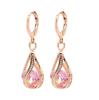 Fashion Cubic Zirconia Water Drop Dangle Leaverback Earrings