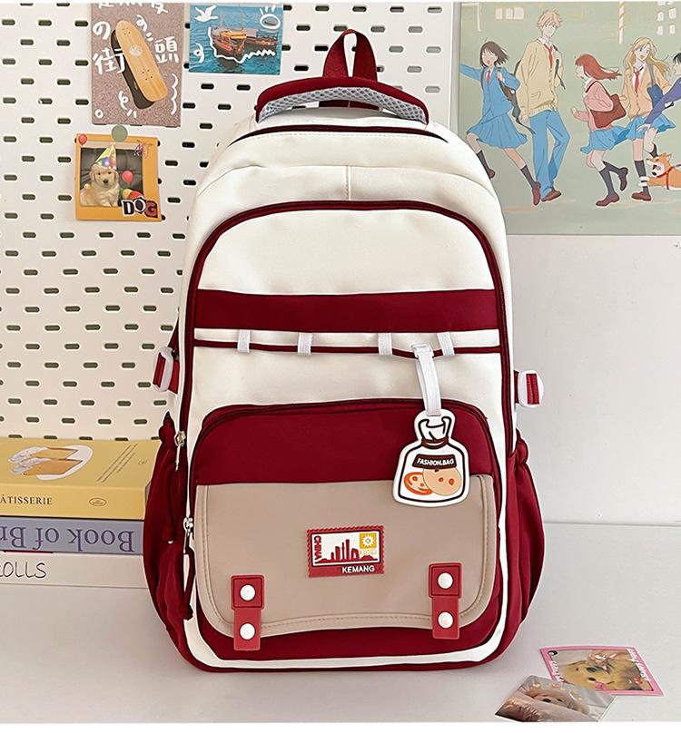 Casual And Fashionable Large-Capacity Backpack, Lightweight Burden Reduction, Junior High School And Senior High School Students Backpack