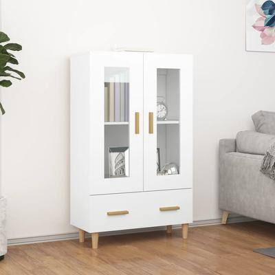 Vidaxl Tall Cabinet, White, 70X31X115 Cm, Wood-Based Material