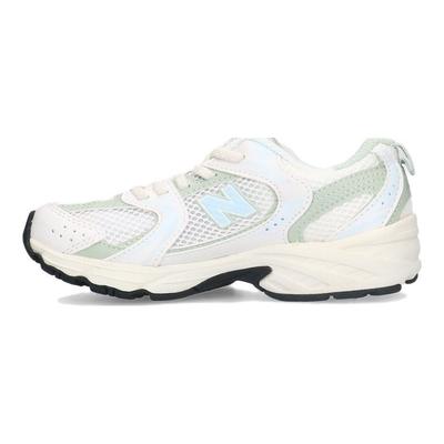Nb 530 Durable Low Top Kids Running Shoes Kids Running Shoes White Green PZ530ZO