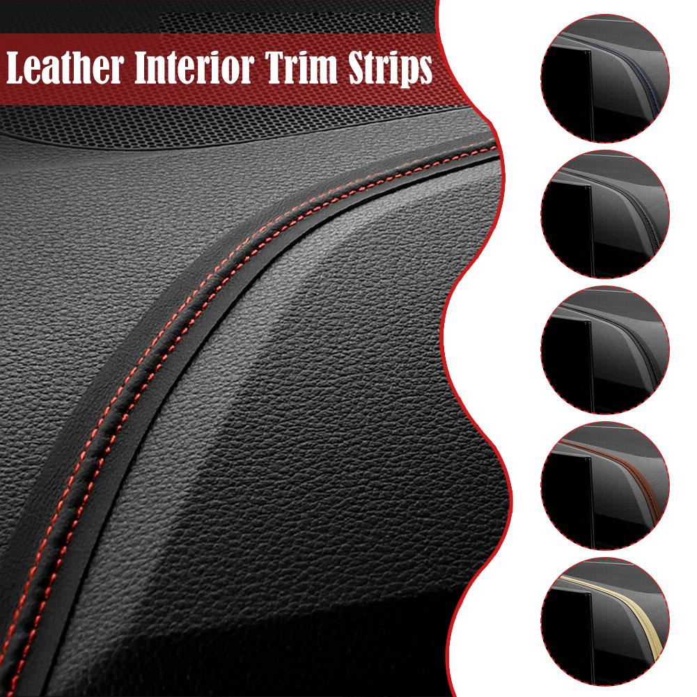 Automotive Leather Interior Decorative Strip Door Center Console Decoration Line Dashboard Strip Decorative Modificatio O8D7