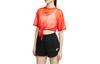 Nike Crop Tops Women's Team Orange/Black Crew Neck Thin CJ2703-891