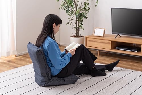 Azumaya-kk RKC-173DM Recliner, Denim, 38cm Wide x 43-52cm Deep x 47-23cm High