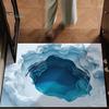 Anti Skid Rug Optical Illusion Floor Mat 3D Hole Area Realistic Bottomless Pit Home Decor Entrance Non-Slip Doormat for Living Room Bedroom