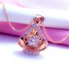 Exquisite Color Gold Russian Purple Gold Plated Rose Gold Necklace Skirt Pendant Simple Atmosphere 585 Purple Gold Set Chain