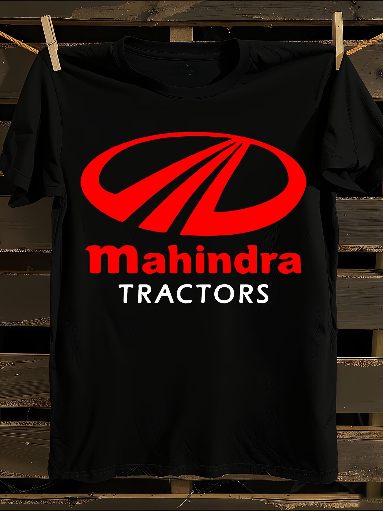 Mahindra Tractors Logo and Iconic Red Logo Emblem T-shirt XXXL