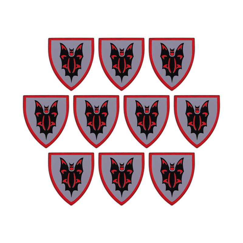 MOC Medieval Military Castle Weapon Roman Knight Helmet Shield Accessories Building Blocks Green Dragon Lion Crusader Bricks Toy