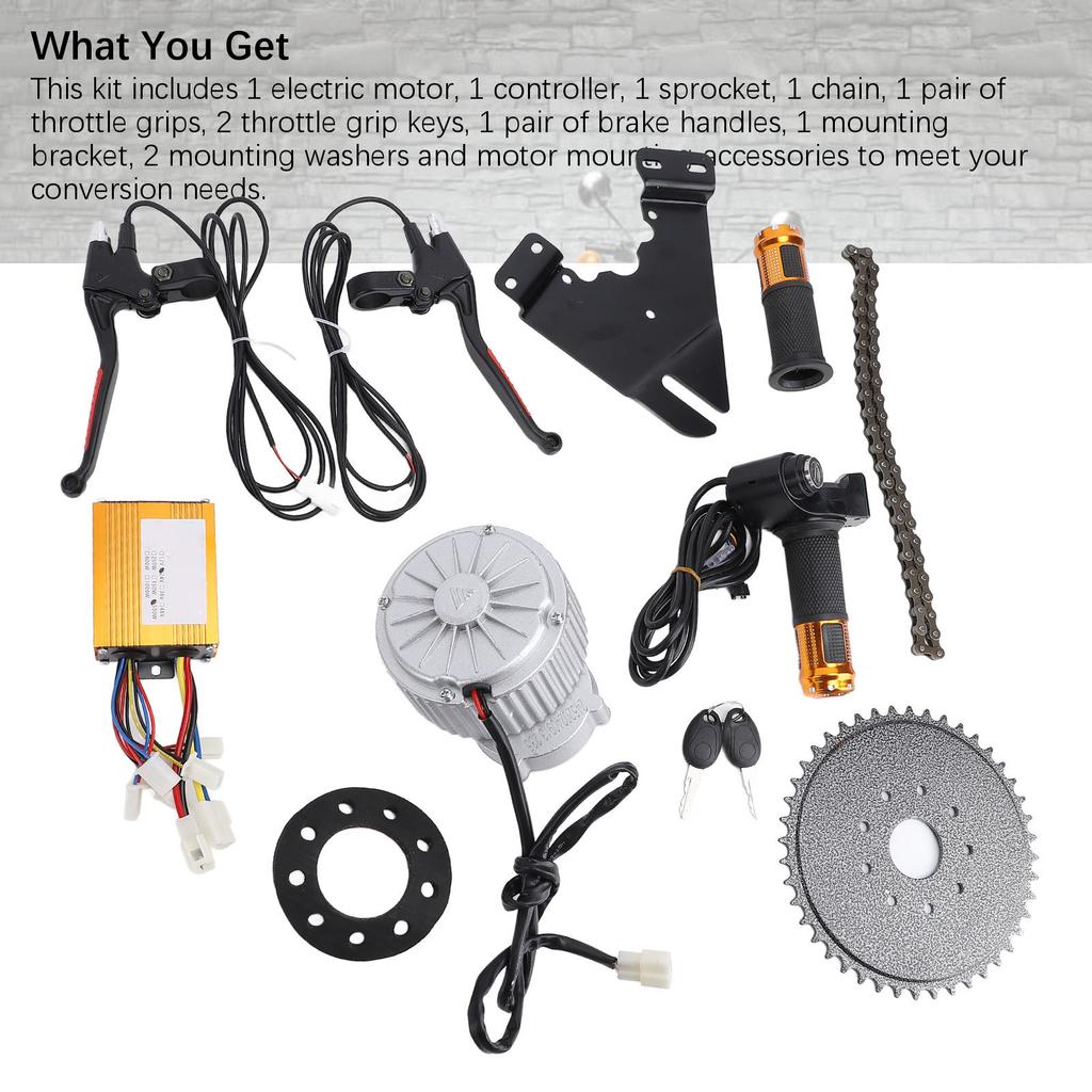 MY1018 24V 450W Electric Scooter Motor Controller DIY Scooter Drive Speed Control Conversion Kit for Electric Cycles Mini Motorcycles