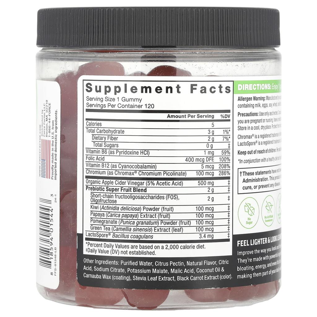 Probioslim®, Keto Acv Gummies, Apple Flavor, 120 Gummies