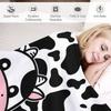 Cute Cow Blanket Soft Cozy Flannel Cow Throw Blankets Kids Adults for Bedding Bedroom Living Rooms Sofa Full Season Gifts 60"x50