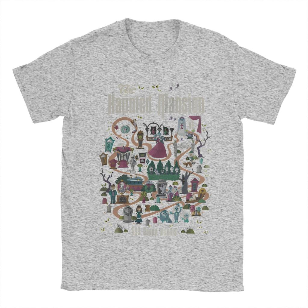 The Haunted Mansion Stretching Room T Shirts Men Pure Cotton Unique T-Shirt Crewneck Tee Shirt Short Sleeve Clothing Big Size