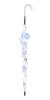 Parasol Long Suitable for Sun and Floral Orchid UV UPF Heat Light 55cm [Nakatani] Women's Umbrella, Hand-Opened, Rain, Blue, Protection, 50,
