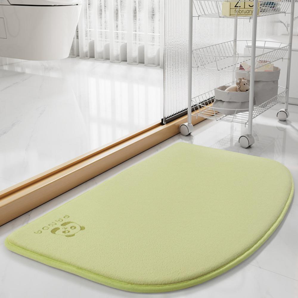 2pcs Bathroom Floor Mat Household Door Non-slip Stepping Foot Pad Bath Quick-drying Carpet