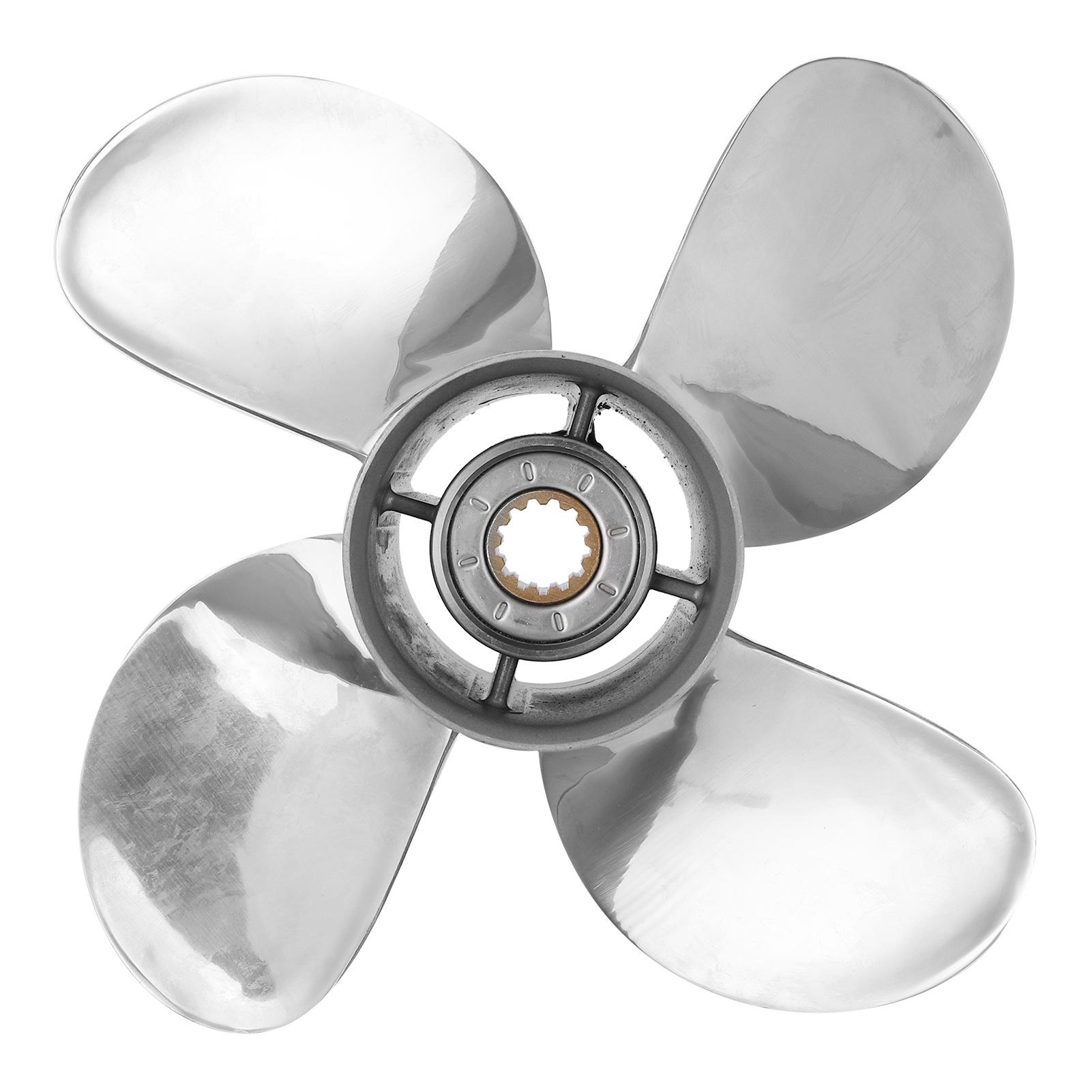 

11.6x12 RH RH подвесной гребной винт с 4 лопастями из нержавеющей стали подходит для Yamaha 25Двигатель 60 л.с.