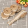 6pcs 2M/Roll Burlap Rolls Yellow Jute Rustic Style Jute Burlap Ribbon Decorative Ribbon White Lace Burlap Lace Ribbon