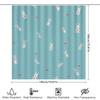 Bright Blue Shower Curtain With Cute Rabbit Design For Bathroom Decor Waterproof Fabric, Hook Included (180 X 240Cm)