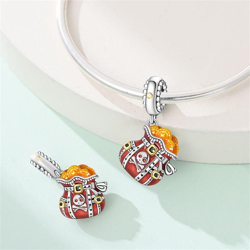 Genuine Beautiful Charm Copper Money Bag Pendants Bead Fits Bracelets Women Jewellery Crafting DoItYourself Gifts