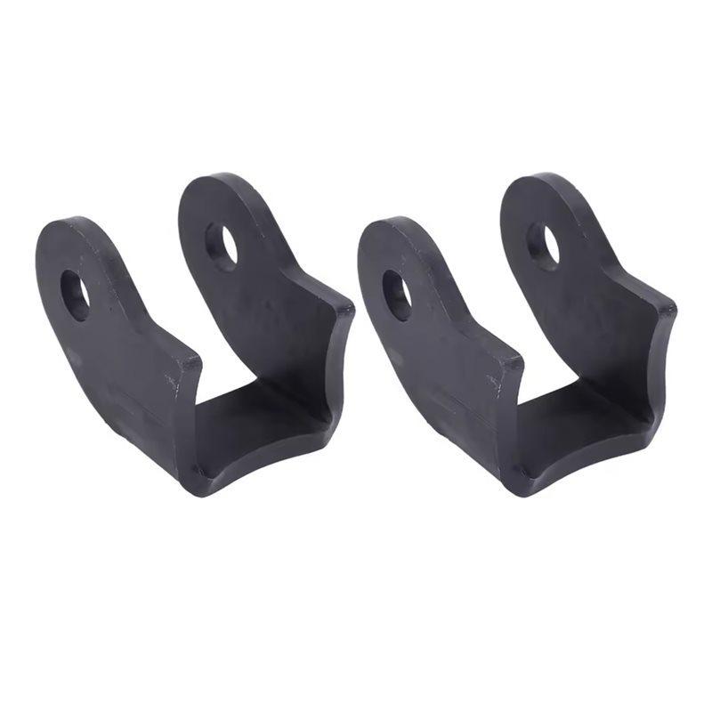 1 Pair Weld On Shock Mount Bracket Kit Heavy Duty Rear Shock Mounts For Off-Road Trailers, Black Curved Design