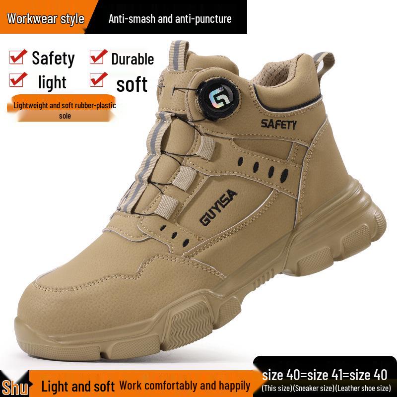 Men's Winter Protection Shoes: Anti-smash, Anti-puncture, Lightweight, Soft Sole, Wear-resistant, Anti-slip Safety Work Footwear.