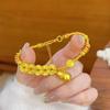 Classic Chinese Style Five Emperors' Money with Gourd Bracelet Female Exquisite Pumpkin Round Bead Bangles Retro