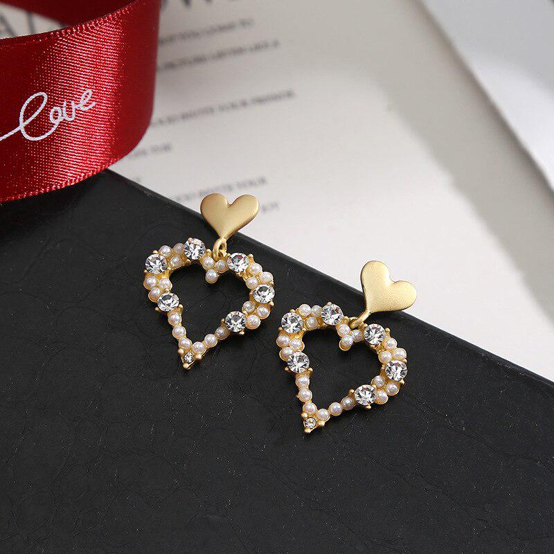 

Серьги Lindon в форме сердца с пресноводным жемчугом для женщин, длинные женские серьги-капли, подарки для помолвки и вечеринки жёлтый