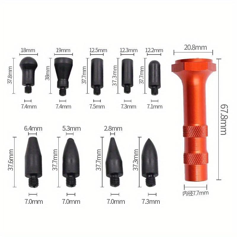 10pcs/set Body Paintless Dent Repair Knockout Pen for Car Dent Removal Paintless Repair Tool Hand Tool for Dent Removal Hail