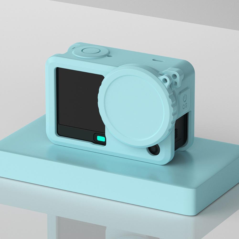 3-Colors Silicone Case For Dji Action 6 Sports Camera Body Cover With Lens Cap Silicone Rubber Protector Accssory Set