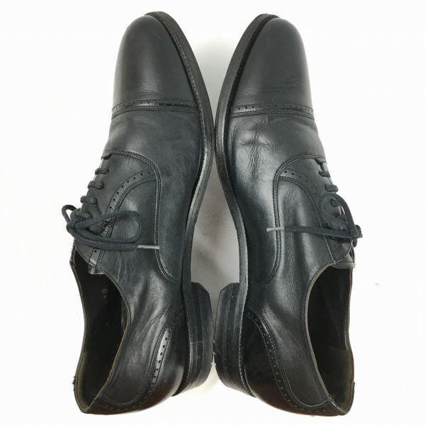 80s90s Vintage VAN BOMMEL by Royal Warrant Cap Toe Straight Tip Black Size 8 26.5(USED)
